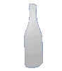 Plakat statisch haftend 4/0 farbig bedruckt in Flasche-Form konturgeschnitten